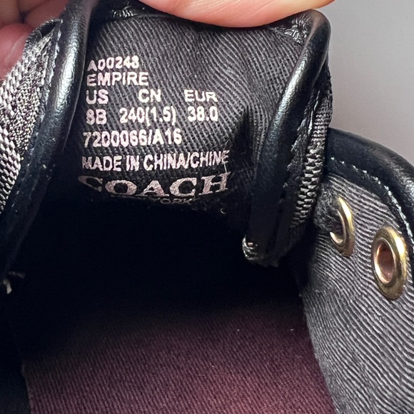 COACH women’s 8 B Low Top Empire Sneakers - Picture 7 of 7